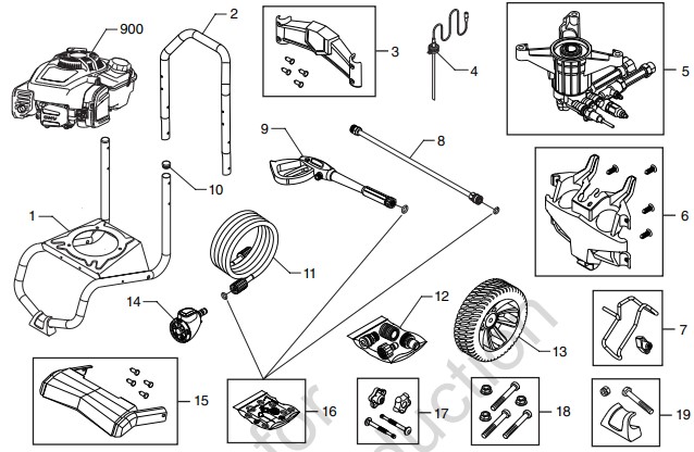 Sears Craftsman 020670-01 power washer repair parts & manual